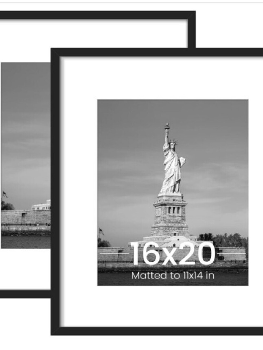 2 PACK 16x20 WALL FRAMES W/MAT-BLACK